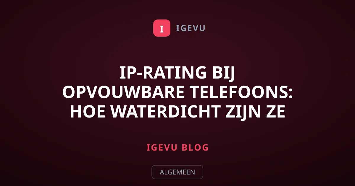 IP-rating bij opvouwbare telefoons: hoe waterdicht zijn ze echt?